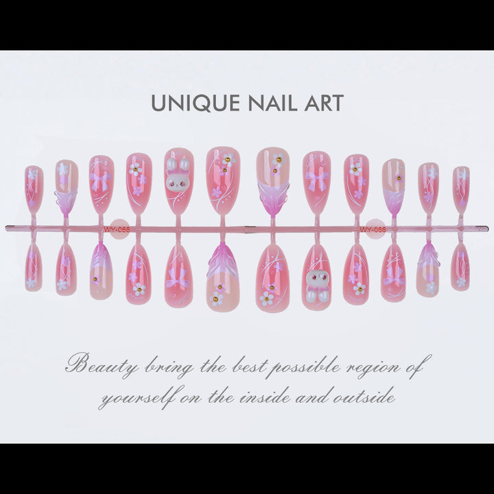 Artistic Playful Bunny Press-On Nail Set Kalsten