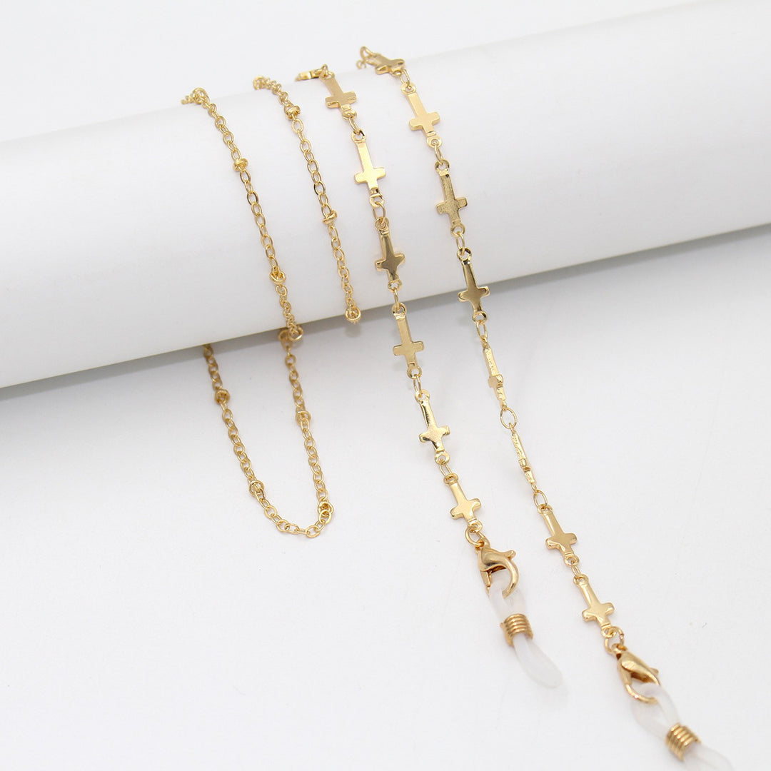 Elegant Cross-Embellished Eyewear Chain Kalsten