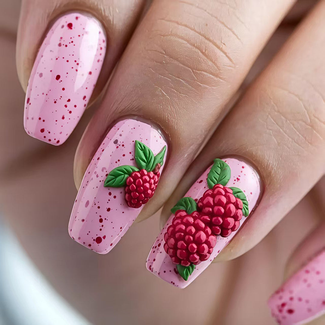3D Raspberry Nail Art Kalsten