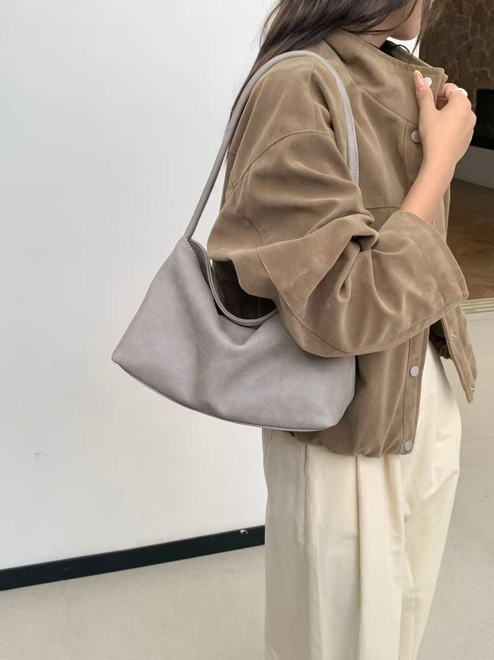 Minimalist Leather Hobo Bag