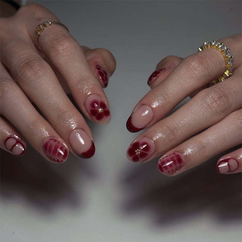 Elegant artificial nail design with floral pattern Kalsten