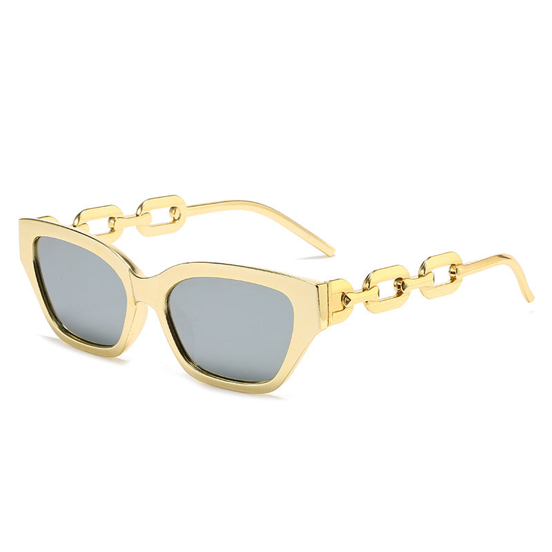 Ladies fashionable Cat-Eye sunglasses with luxurious chain frame Kalsten