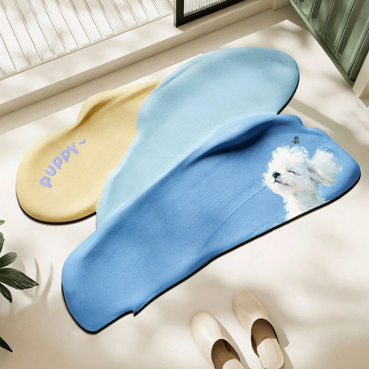Playful Rainbow-Themed Bath Mat Kalsten