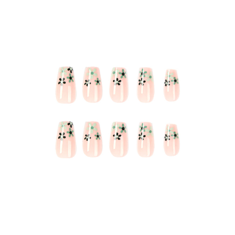 Artful Nail Extensions with Floral Design Kalsten