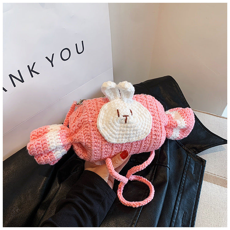 Cute Bunny-Themed Crochet Shoulder Bag