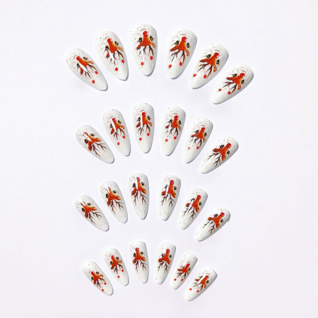 3D Reindeer-Themed Nail Art Kalsten