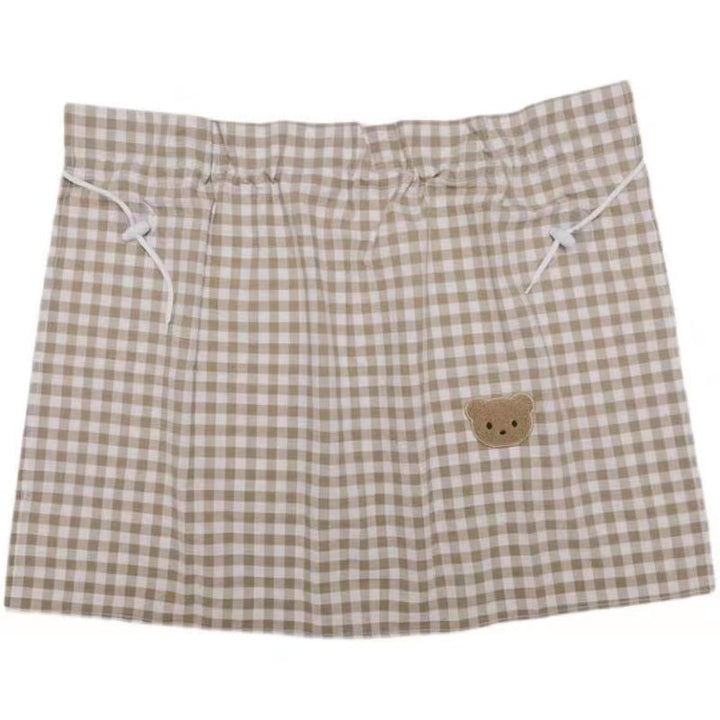 Car Window Privacy Curtain Sunshade with Suction Cups and Gingham Cotton Panel