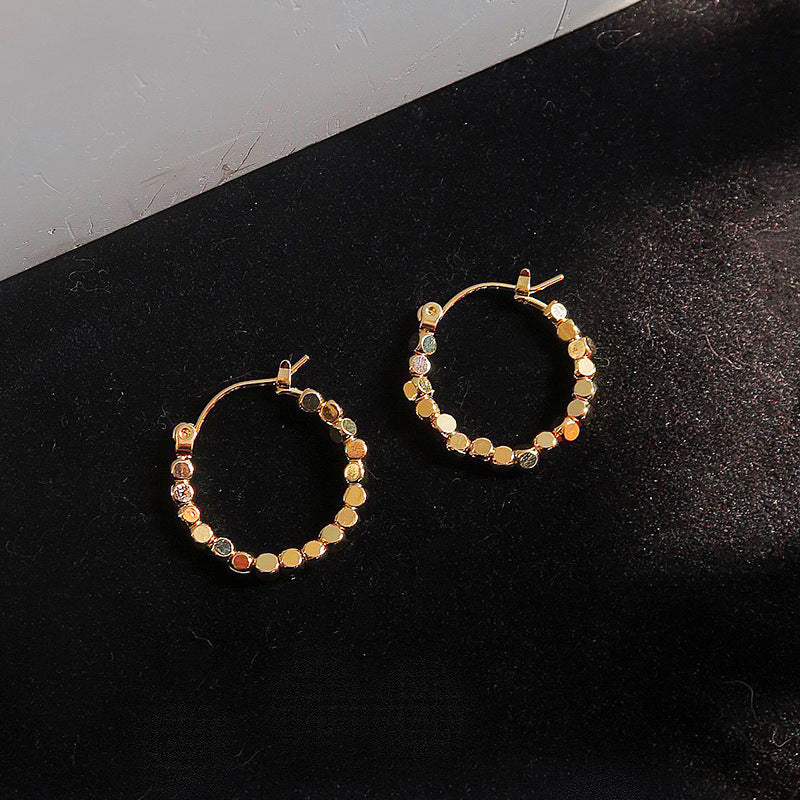 Elegant Hoop Earrings with Sparkling Crystals Kalsten
