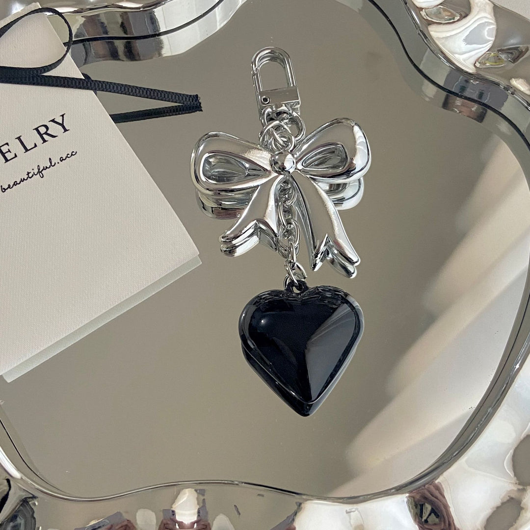 Heart and Bow Charm Keychain Kalsten