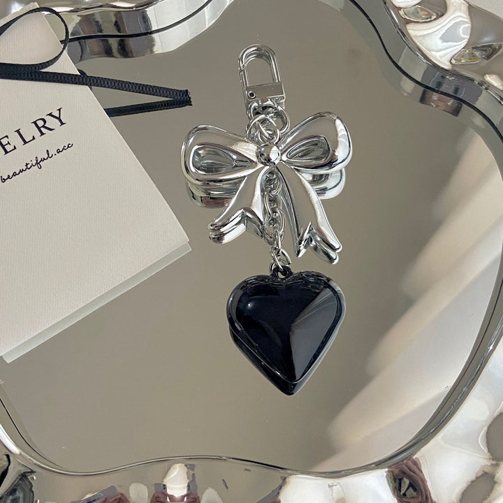 Heart and Bow Charm Keychain Kalsten