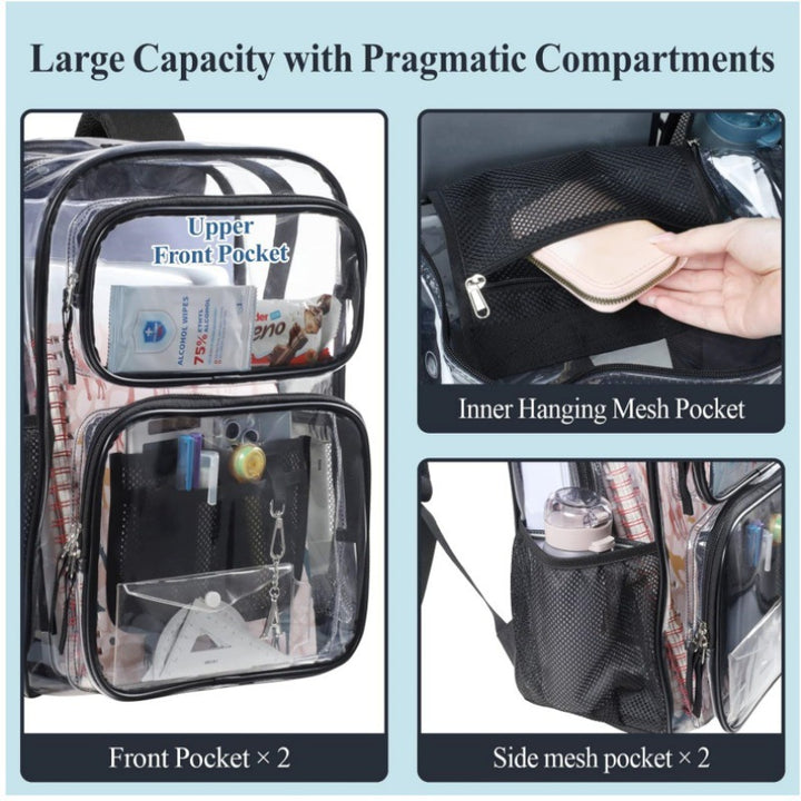 Transparent school backpack Kalsten