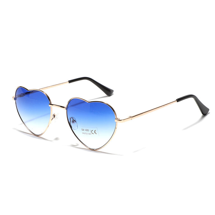 Women Heart-Shaped Sunglasses with UV Protection and Delicate Frame Kalsten