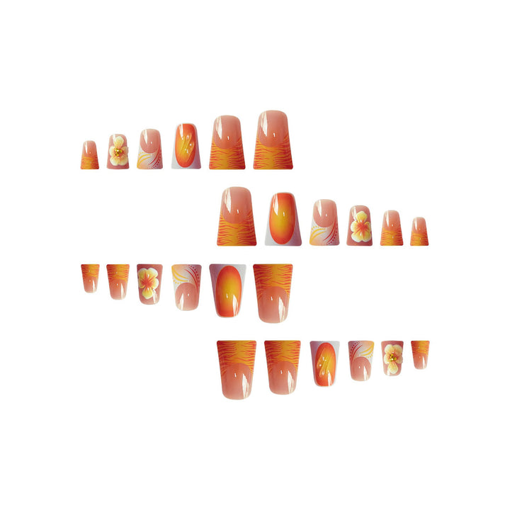 Floral Decorated Press-On Nails Kalsten