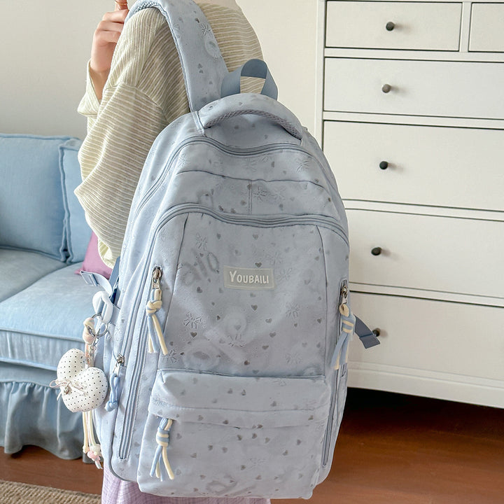 Stylish Floral-Embossed Backpack Kalsten