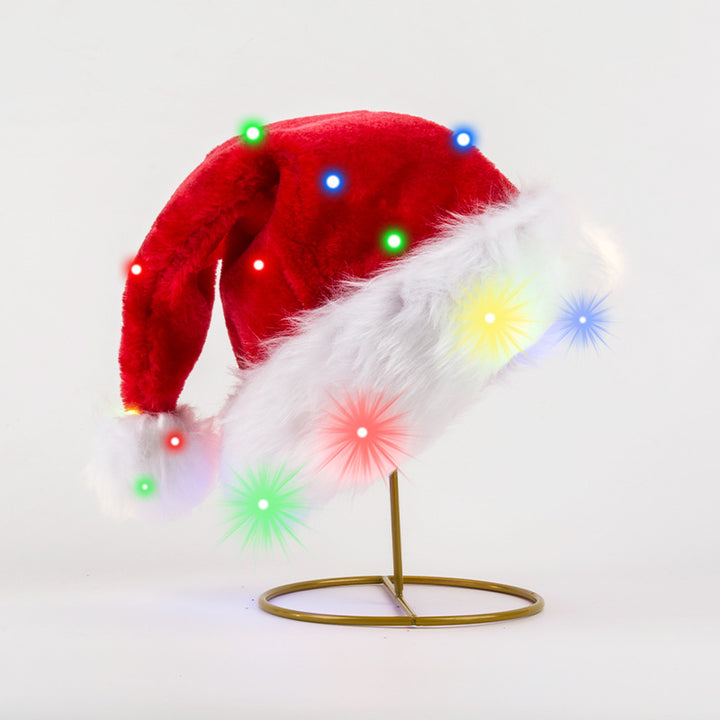 Bright Christmas hat with plush trim