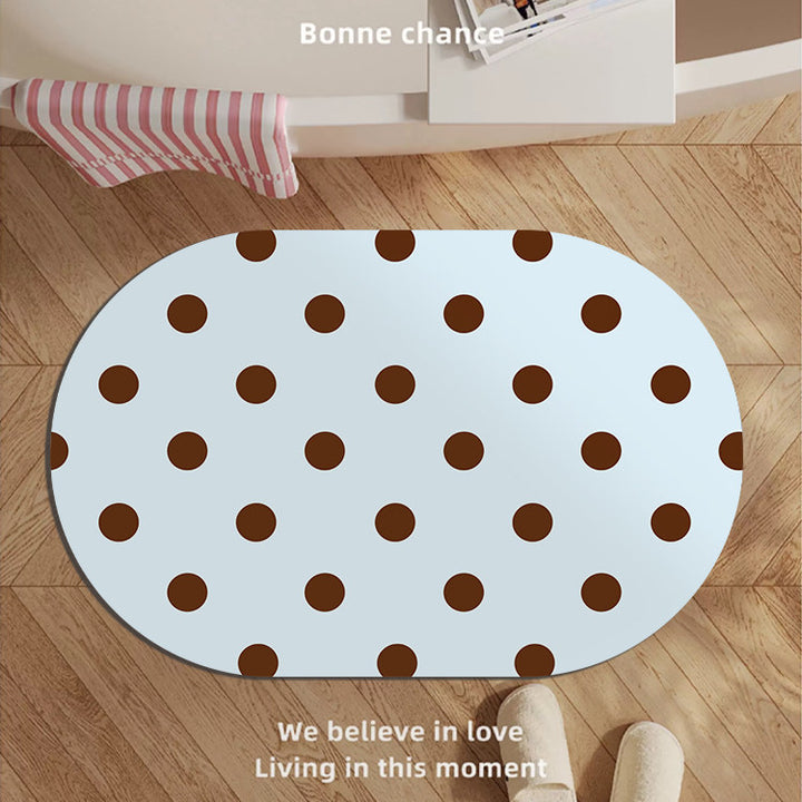 Modern Oval Decorative Bath Mat