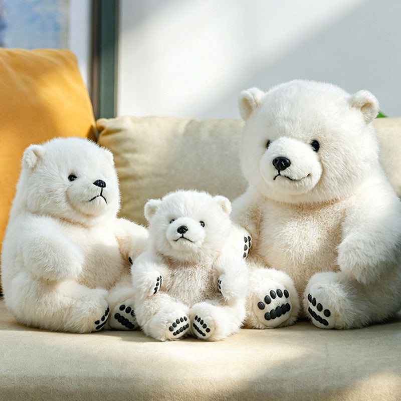 Sitting Plush Bear Cuddler with Ultra-Soft Faux Fur and Textured Paw Details Kalsten