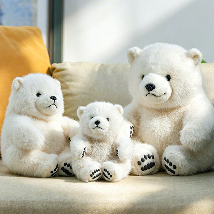 Sitting Plush Bear Cuddler with Ultra-Soft Faux Fur and Textured Paw Details Kalsten
