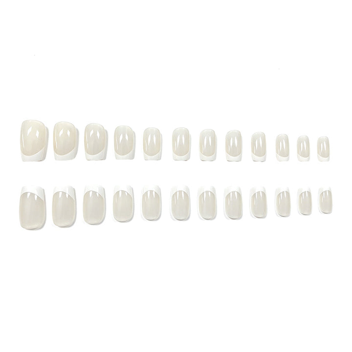 Elegant French Tip Acrylic Nail Extensions Kalsten 1789915965