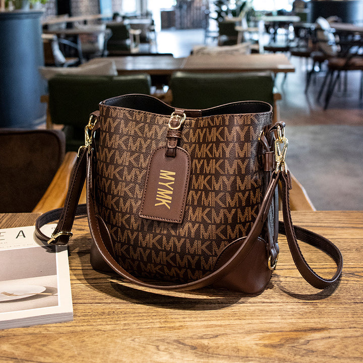 Elegant Monogrammed Bucket Handbag