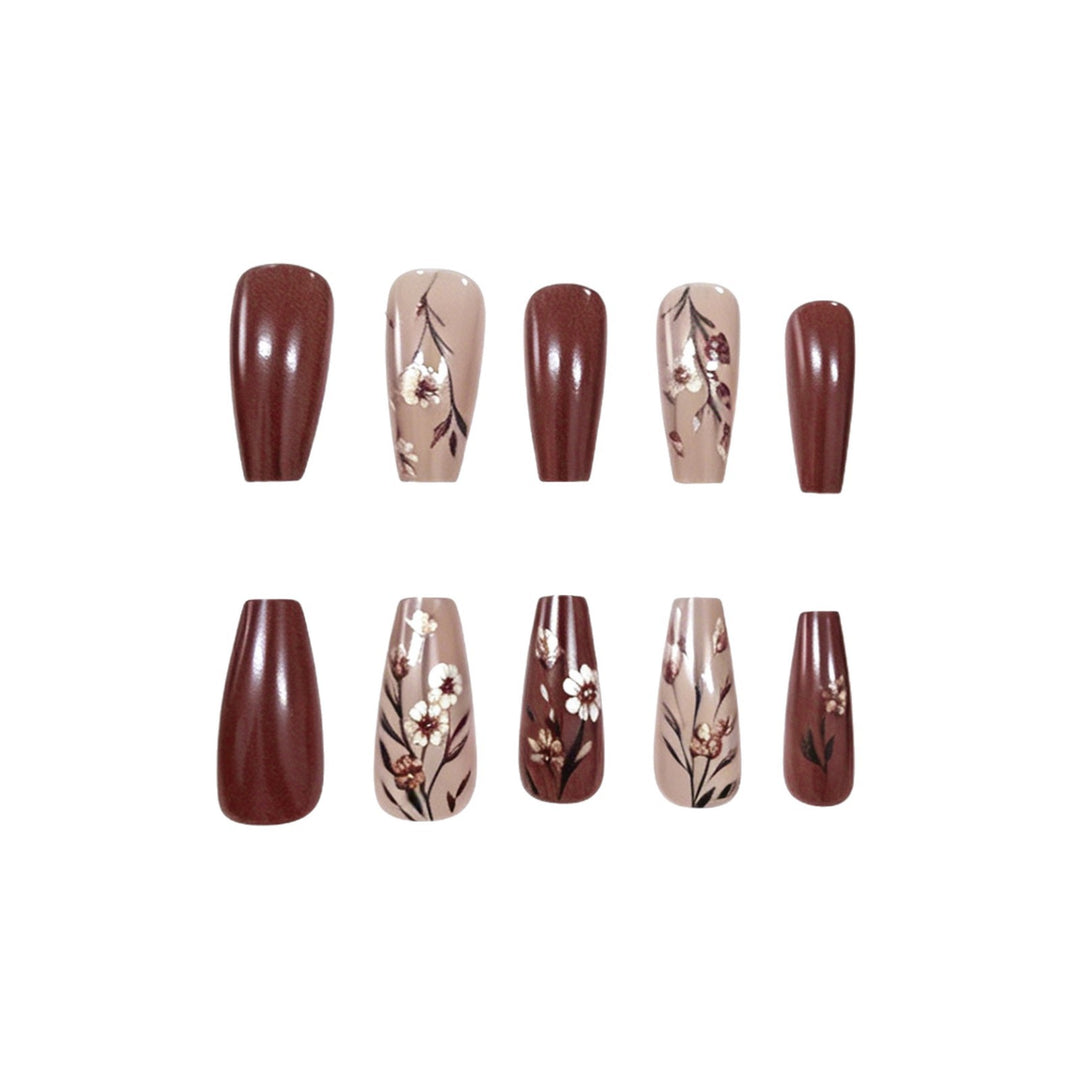 Floral Design Acrylic Nail Enhancements Kalsten