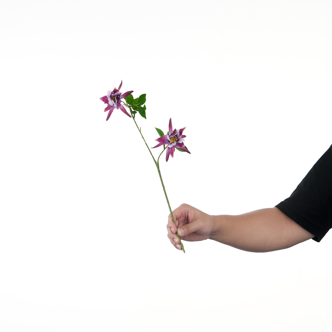Lifelike Multi-Bloom Flower Stem