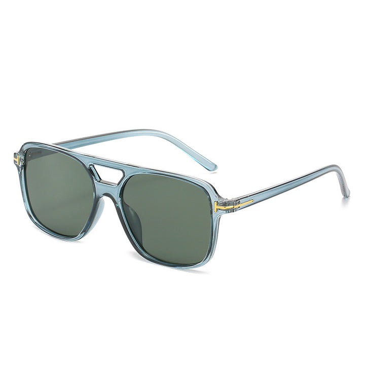 Square Frame Sunglasses with Unique Lens Cut Kalsten
