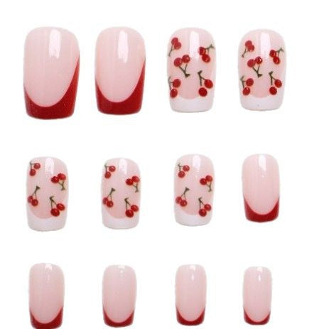 Floral French Tip Nail Art Kalsten 1789914984