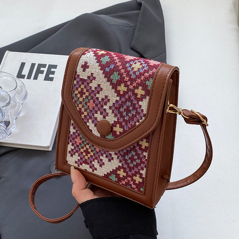 Artisanal Patterned Crossbody Bag