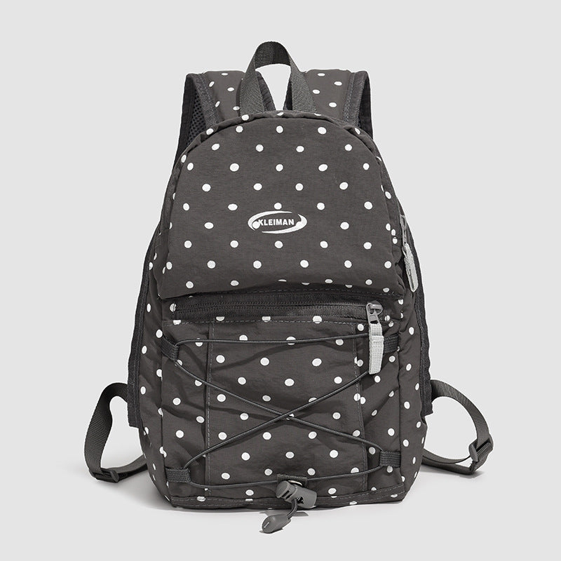 Trendy Polka Dot Casual Backpack Kalsten