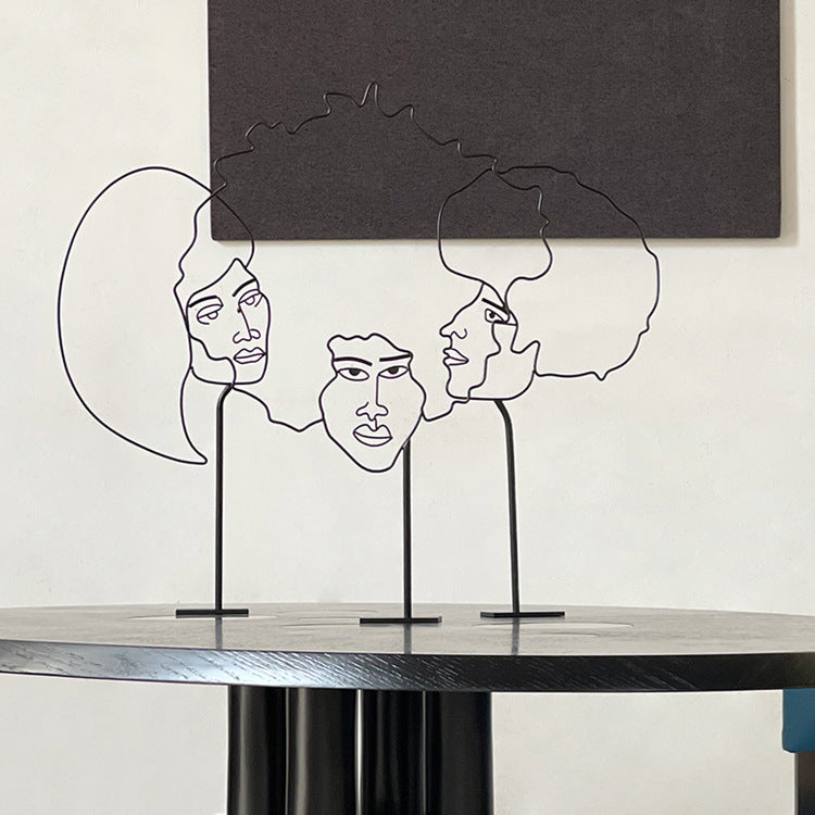 Artistic Outline Figure Statue