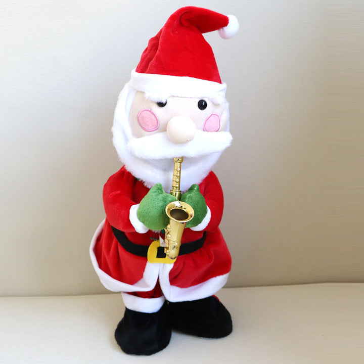 Plush Christmas Tree Figure with Guitar
