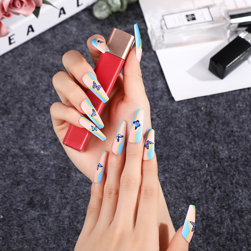 Artificial nails with creative floral designs Kalsten