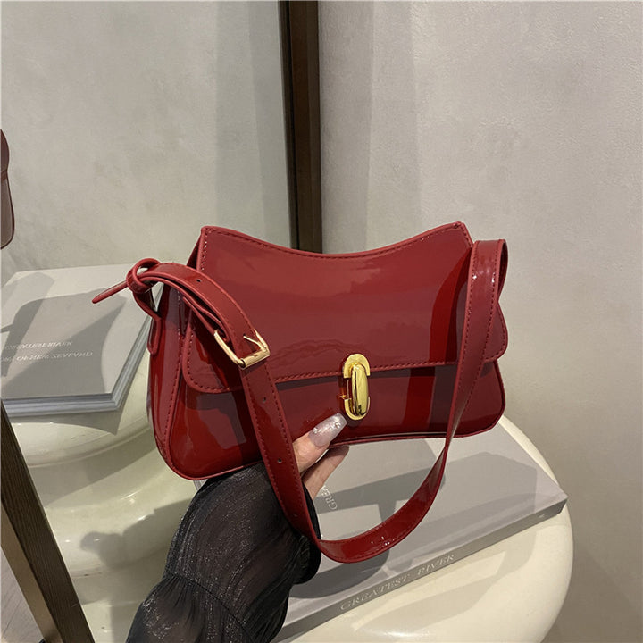 Elegant Structured Patent Leather Handbag