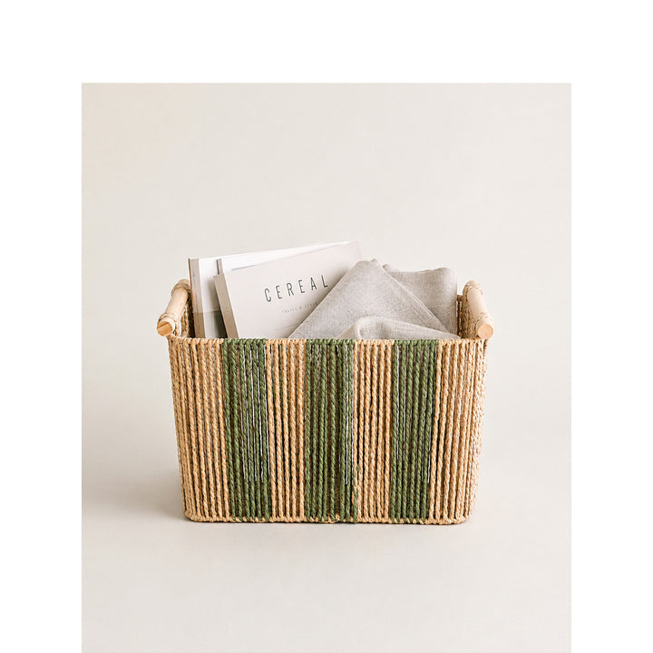 Elegant storage basket with sturdy handles Kalsten