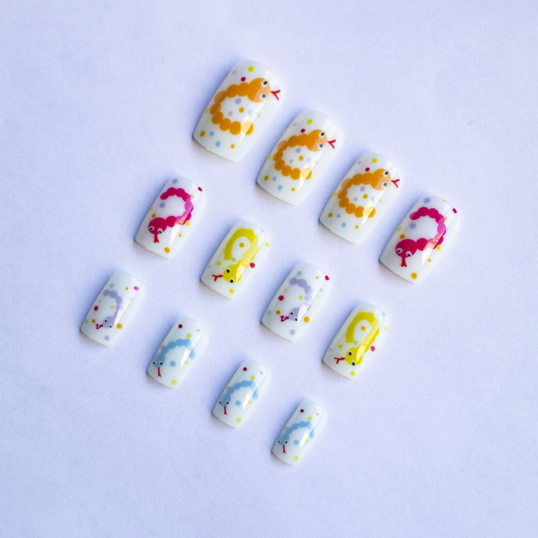 Whimsical Caterpillar-Themed Nail Art Kit
