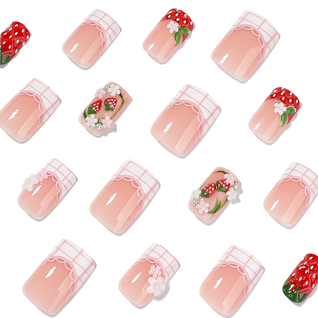 Creative Nail Art in Strawberry Design Kalsten