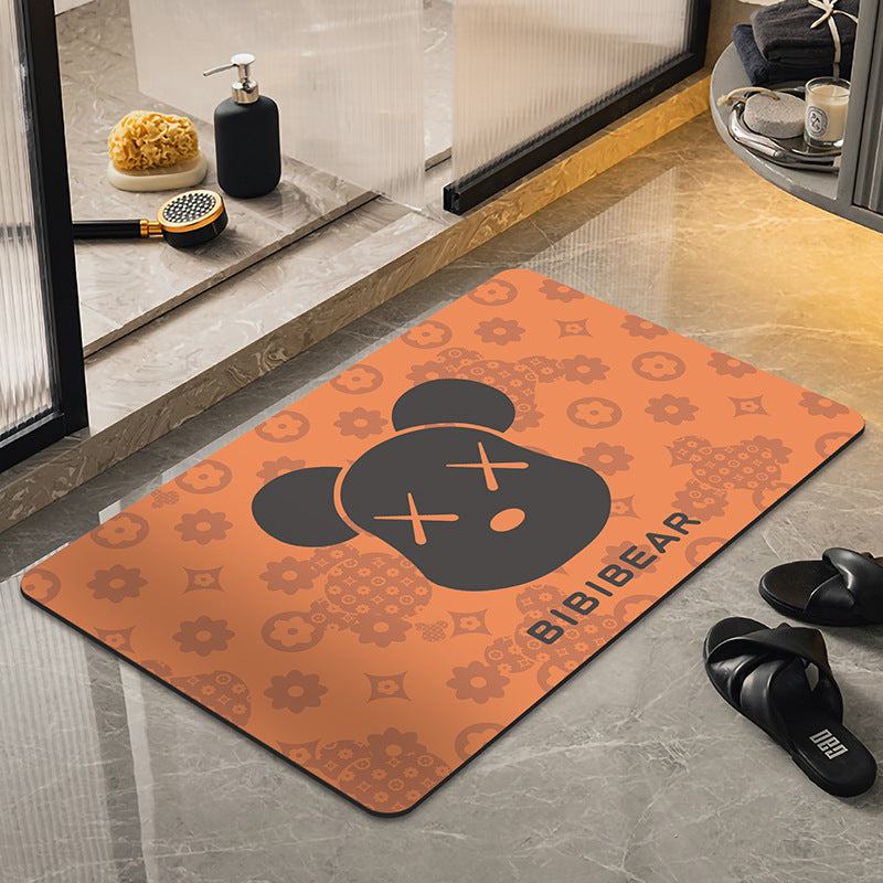 Fun Graphic Bath Mat for Bathroom