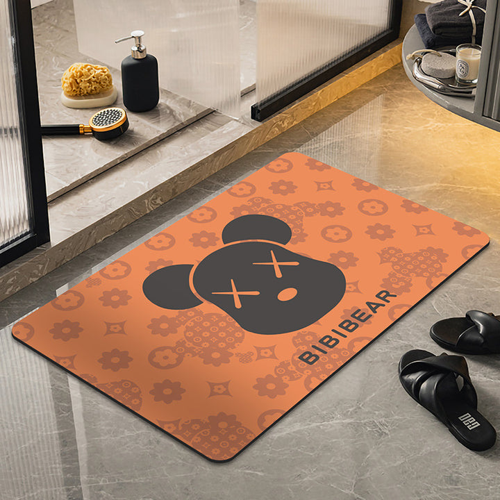 Fun Graphic Bath Mat for Bathroom