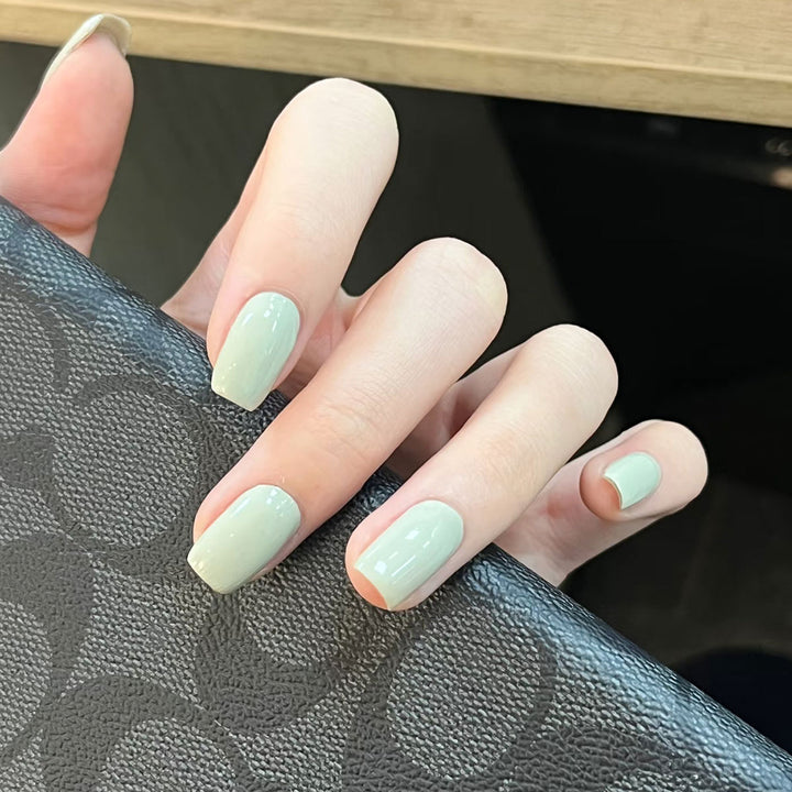 Elegant Coffin-Shaped Press-On Nails