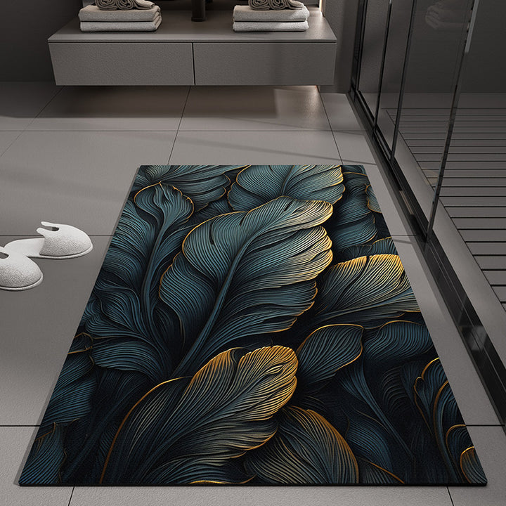 Floral Embossed Bath Mat
