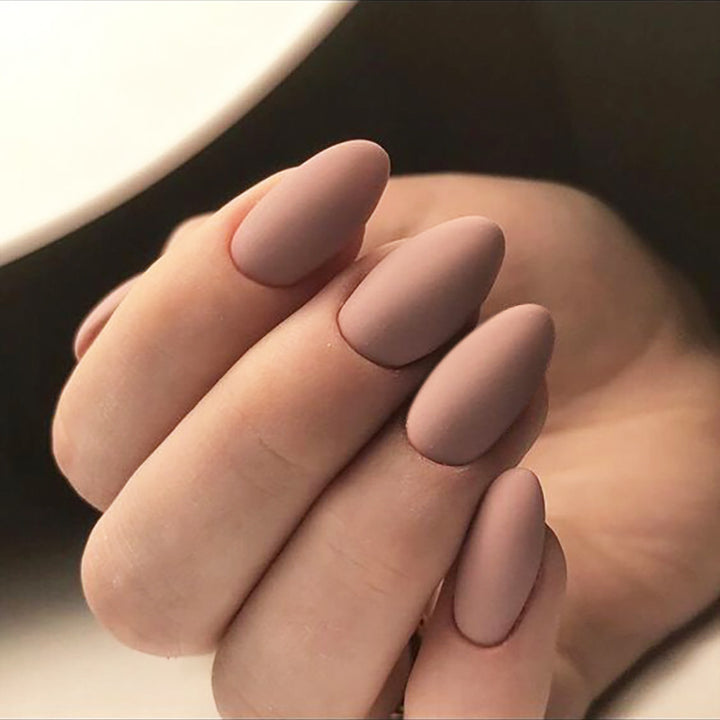 Matte Almond-Shaped Press-On Nail Tips Kalsten