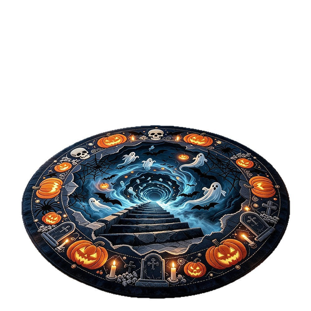 Halloween-Themed Round Area Rug Kalsten