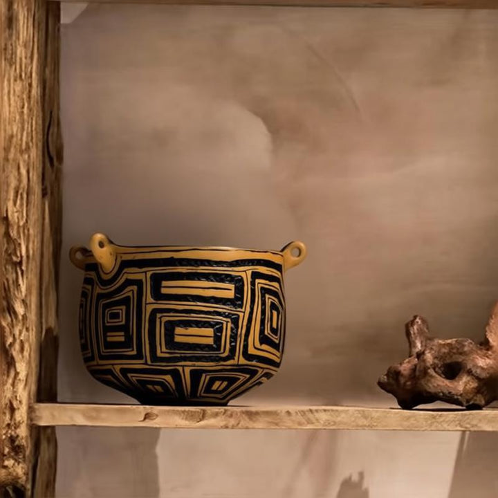 Decorative Tribal Patterned Storage Bowl