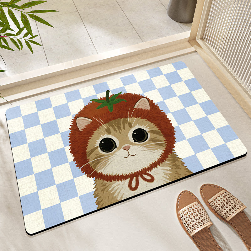 Cute Cat Print Bath Mat Kalsten