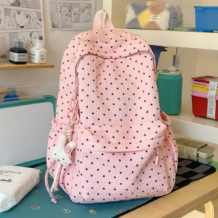 Cute Heart-Patterned Casual Backpack Kalsten
