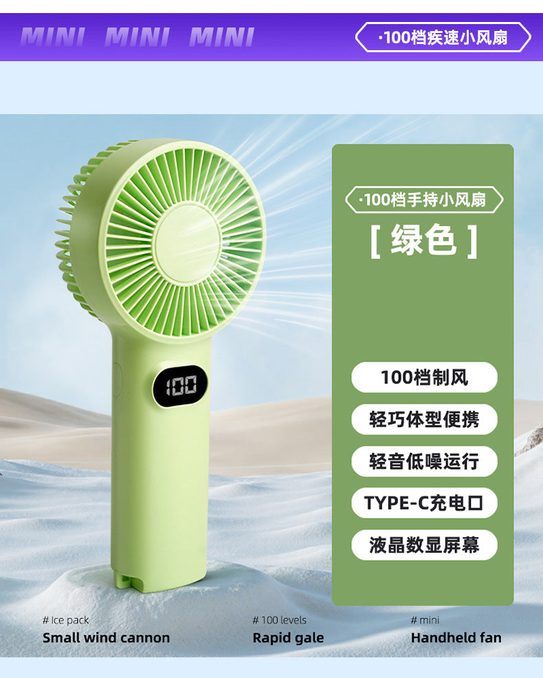 Ladies portable mini fan with 100 speed levels and LCD display Kalsten