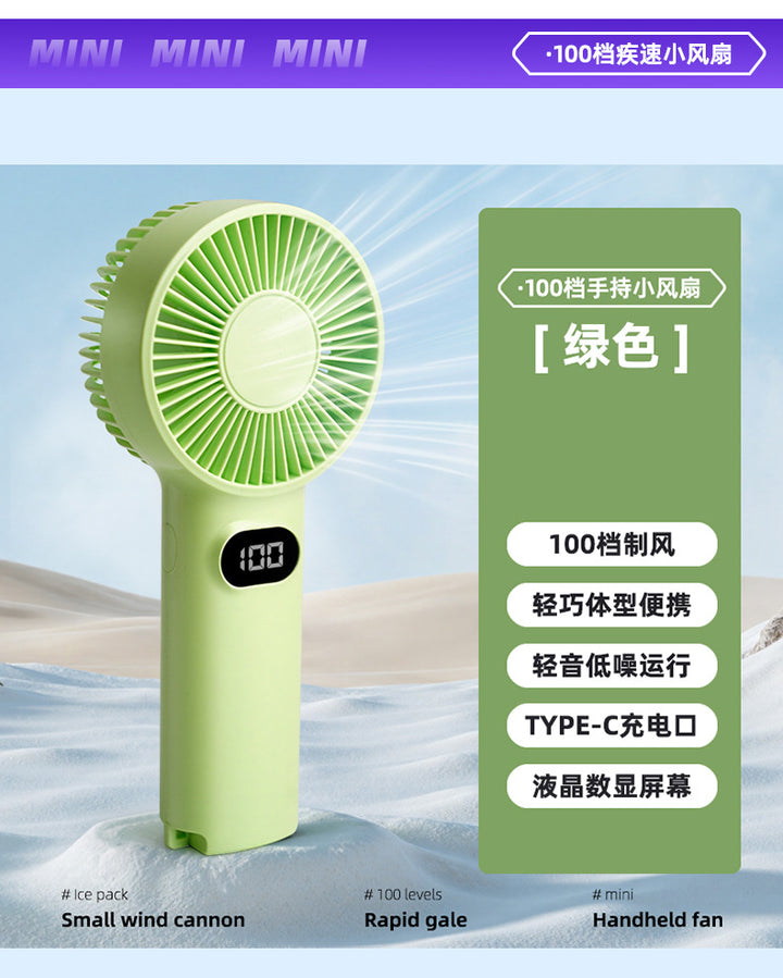 Ladies portable mini fan with 100 speed levels and LCD display Kalsten