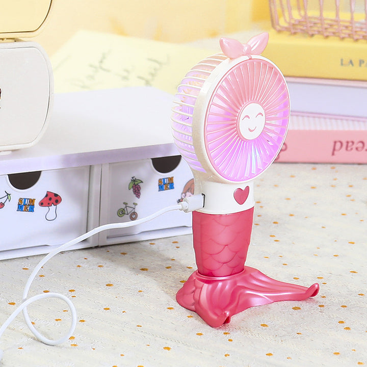 Women Portable Handheld Fan with Mermaid Design Kalsten