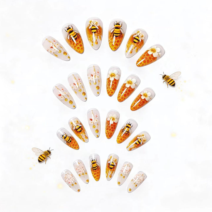 Floral Honeycomb Nail Art Kalsten